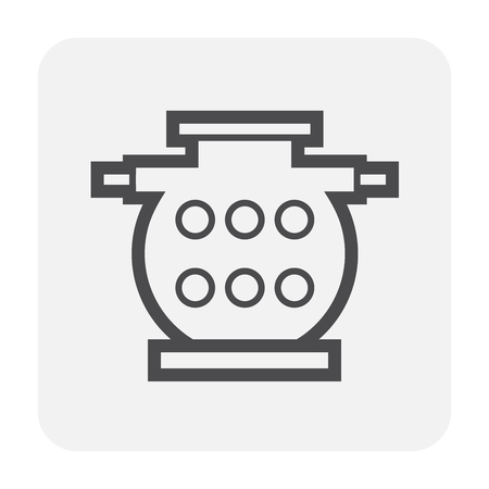 Septic tank icon design, black and outline.のイラスト素材