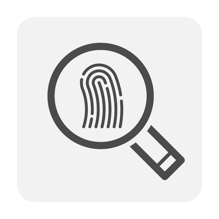 Finger print icon on white.のイラスト素材