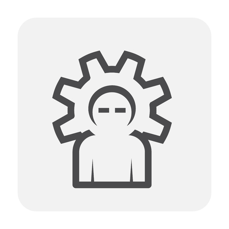 Config or setting icon design, black and outline.のイラスト素材