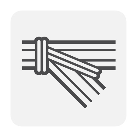 HDPE pipe and connection joint icon design, black and outline.のイラスト素材