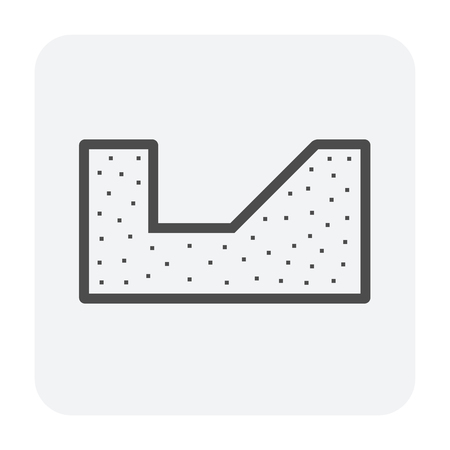 Soil excavation icon design, black color.のイラスト素材