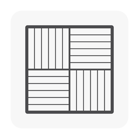 Wood floor pattern and material iconのイラスト素材
