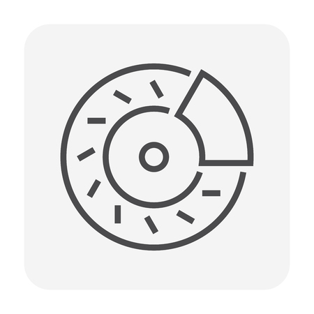 Bike part and equipment icon design, 64x64 perfect pixel and editable stroke.のイラスト素材