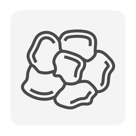 Concrete paver block floor icon, editable stroke.のイラスト素材
