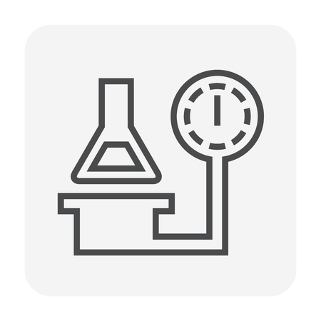 Chemical lab and tool icon design, editable stroke.のイラスト素材