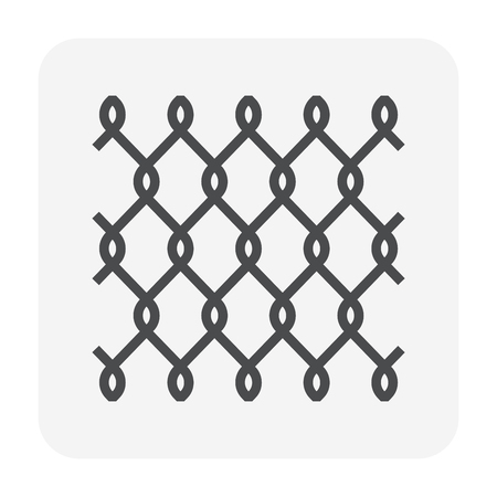 Chainlink icon, 64x64 perfect pixel and editable stroke.のイラスト素材