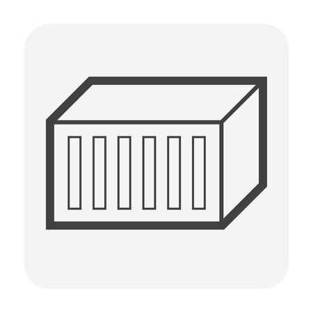 Cargo container and box icon for shipping and transportation work design.のイラスト素材