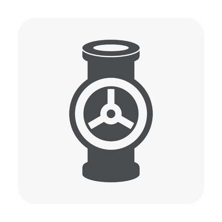 Flow control valve icon.のイラスト素材