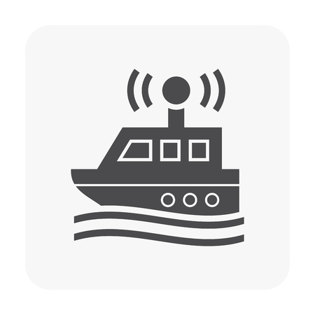 Communication equipment icon on white.のイラスト素材