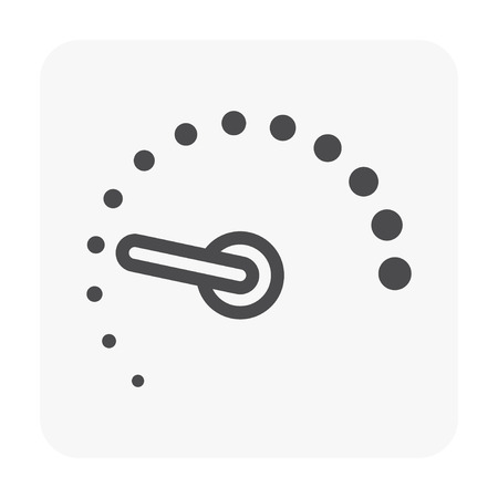 Gauge meter icon on white.のイラスト素材