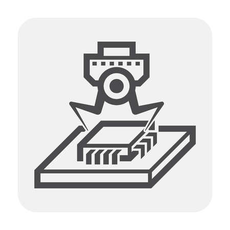 Electronics and tool icon design, black and outline.のイラスト素材