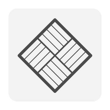 Paver block floor or paver brick icon, black color.のイラスト素材