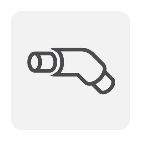 Pipe fitting icon design, black and outline.のイラスト素材