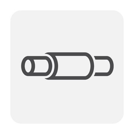 Pipe fitting icon design, black and outline.のイラスト素材