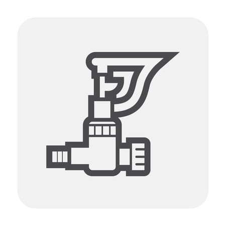 Automatic water sprinkler icon for gardening work.のイラスト素材