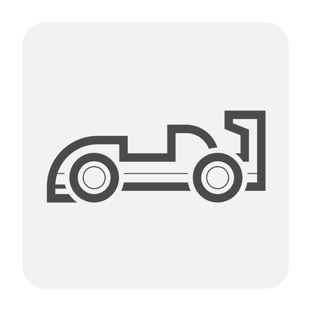 Race car icon design, black and outline.のイラスト素材
