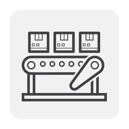 Manufacture robot icon on white.のイラスト素材