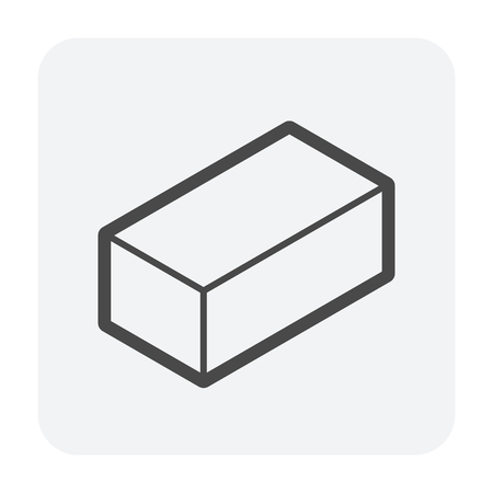 Paver block floor or paver brick icon, black color.のイラスト素材