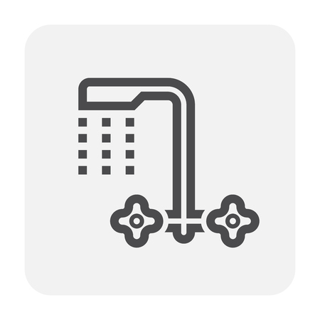 Faucet icon design, black and outline.のイラスト素材