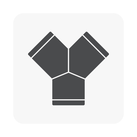 Air duct pipe icon for HVAC system.のイラスト素材