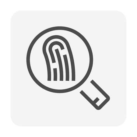 Finger print icon, 48X48 perfect pixel and editable stroke.のイラスト素材