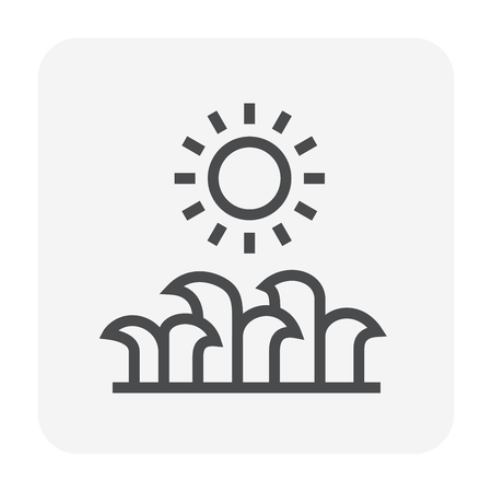Grass for gardening icon design, editable stroke.のイラスト素材