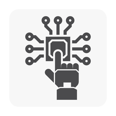 Electronics and tool icon on white.のイラスト素材