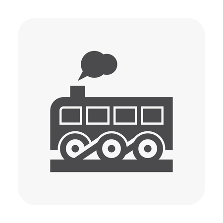 Train icon on white.のイラスト素材