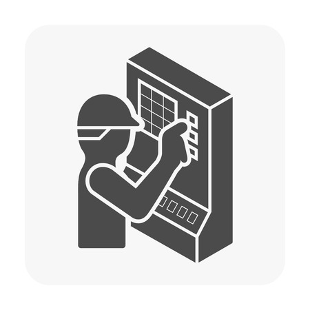 Cnc milling machine icon.のイラスト素材