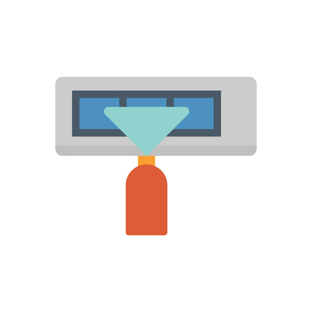 Air conditioner and cleaning work icon.のイラスト素材