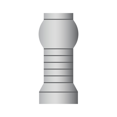 Duct pipe and part of air conditioner system isolated on white background.のイラスト素材