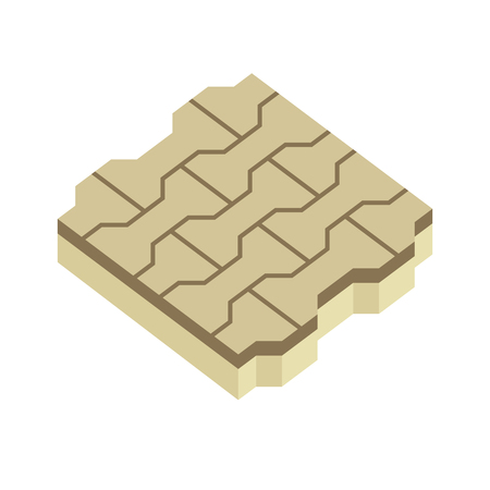 Concrete paver block brick floor icon for landscaping design.のイラスト素材