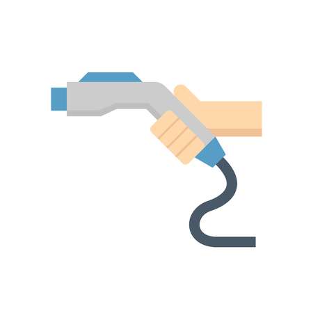 Natural gas nozzle for vehicle color icon.のイラスト素材