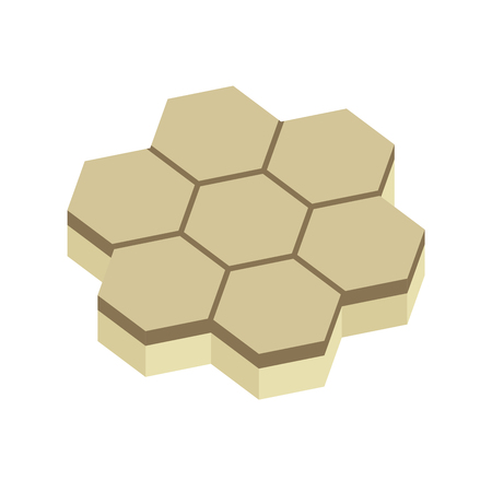 Concrete paver block brick floor icon for landscaping design.のイラスト素材