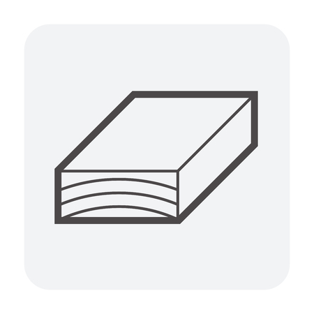 Wood and sawmill icon design, black and outline.のイラスト素材