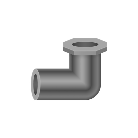 Vector icon of pipe fitting for plumbing and piping work.のイラスト素材