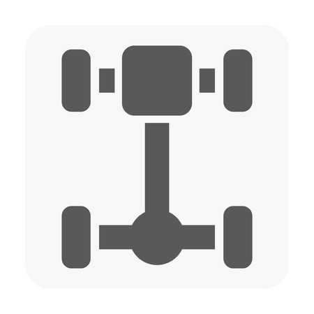 Car part and tool icon on white.のイラスト素材