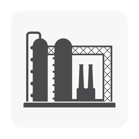 Factory icon on white.のイラスト素材