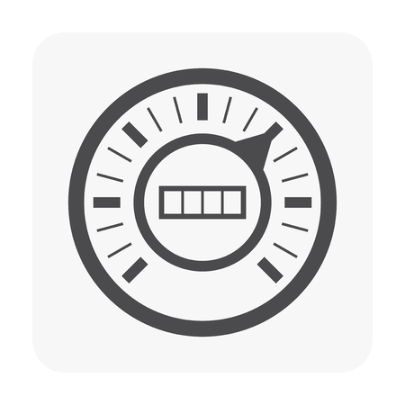 Gauge meter icon on white.のイラスト素材