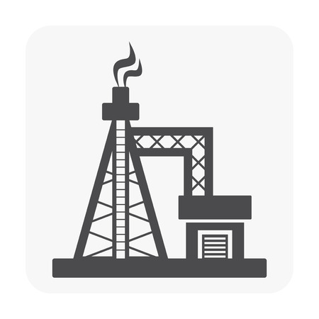Oil gas and equipment icon on white.のイラスト素材