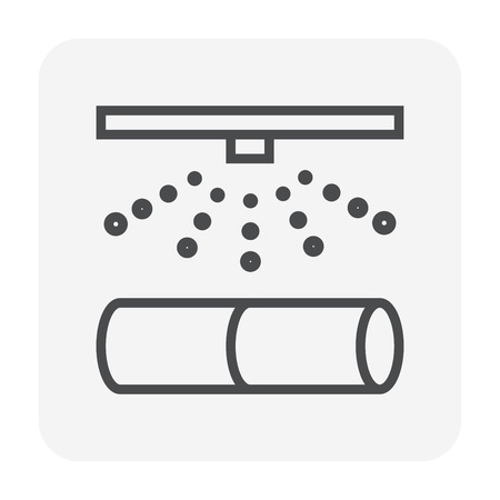 Steel production industry icon, 64x64 perfect pixel and editable stroke.のイラスト素材