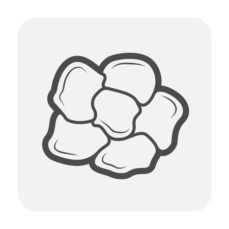 Paver block floor or paver brick icon, black color.のイラスト素材