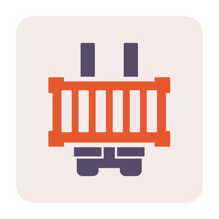 Carg container icon design, for shipping work, 64x64 perfect pixel and editable stroke.のイラスト素材