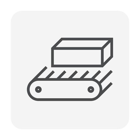Steel production industry icon, 64x64 perfect pixel and editable stroke.のイラスト素材