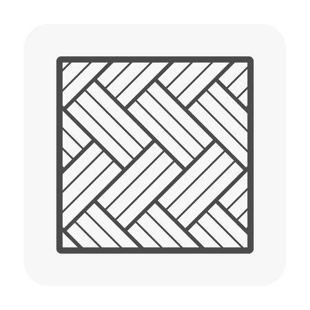 Wood floor and material icon.のイラスト素材