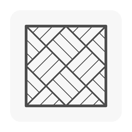 Wood floor and material icon.のイラスト素材