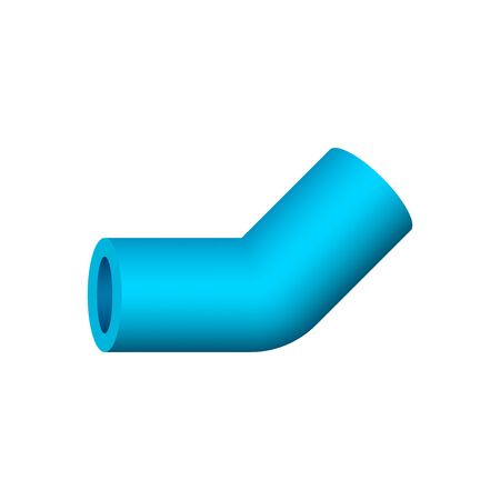 Vector icon of pipe fitting for plumbing and piping work.のイラスト素材