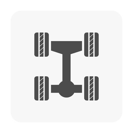 Car crash test icon on white.のイラスト素材