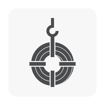 Metal product icon on white.のイラスト素材