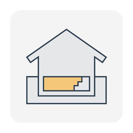 Waterproof and water leak repair icon, editable stroke.のイラスト素材
